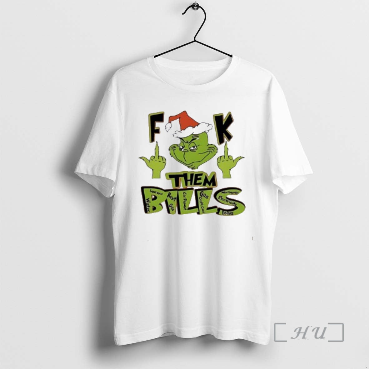 Officials Fuck Them Bills 2025 Grinch Middle Finger T-Shirts, Hoodie, Sweatshirt | InkThreadWorks.com