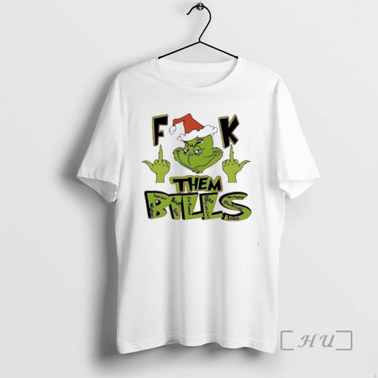 Officials Fuck Them Bills 2025 Grinch Middle Finger T-Shirts, Hoodie, Sweatshirt | InkThreadWorks.com