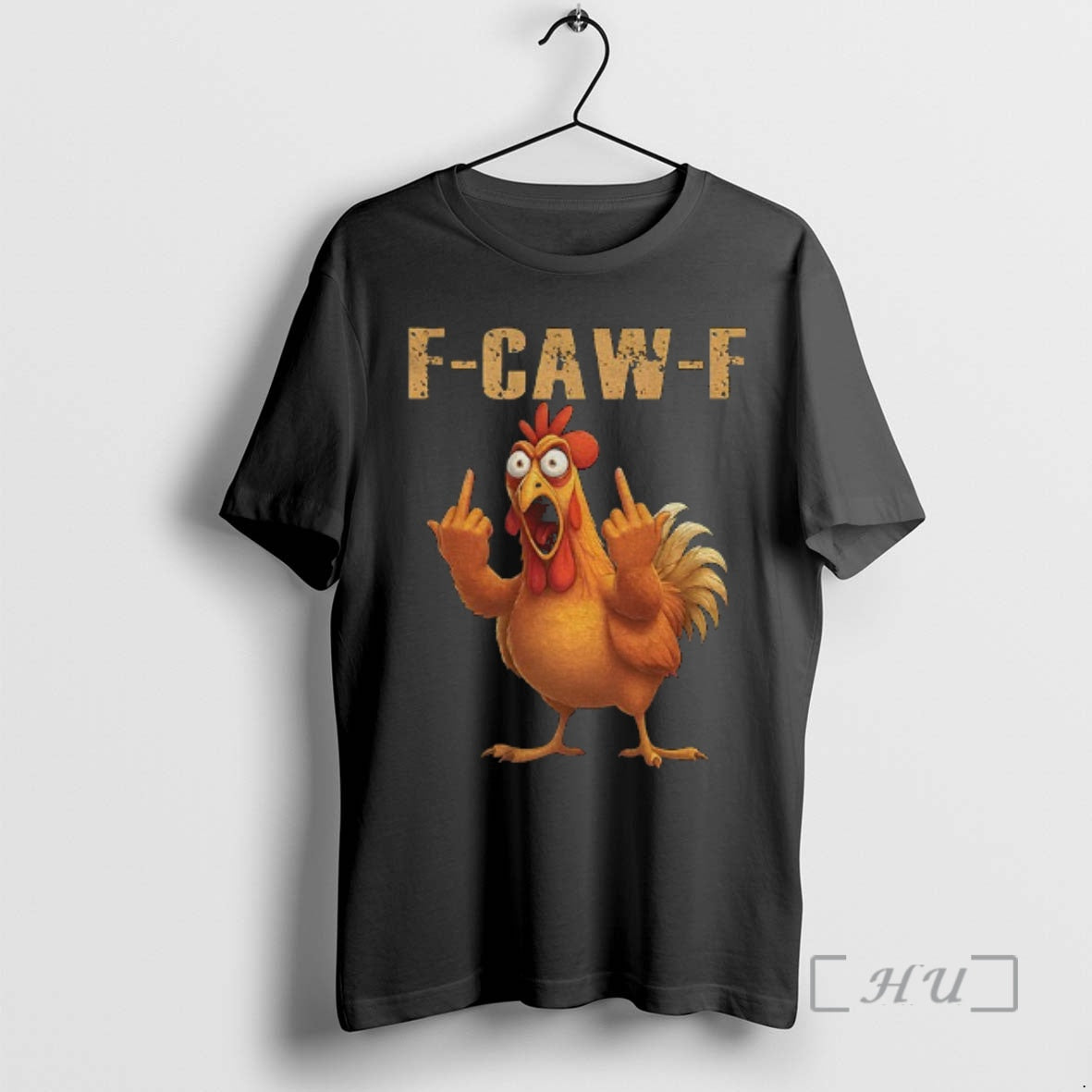 Officials Funny Rooster Meme F Caw F T-Shirts, Hoodie, Sweatshirt | InkThreadWorks.com