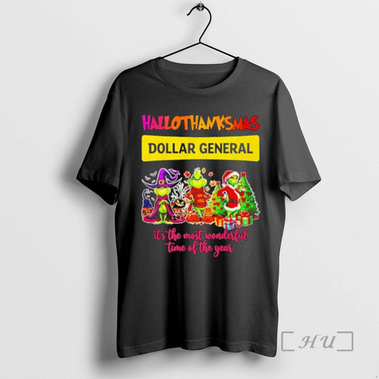 Officials Grinch Hallothanksmas Dollar General Its The Most Wonderful Time Of The Year Premium T-Shirts, Hoodie, Sweatshirt