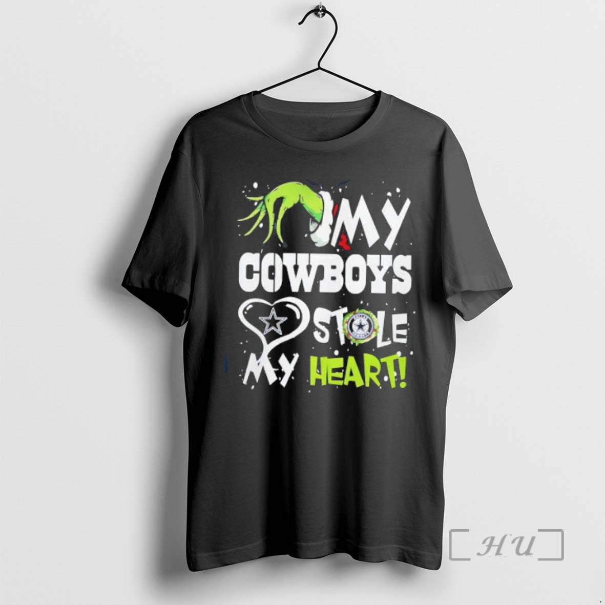 Officials Grinch My Cowboys Stole My Heart Christmas T-Shirts, Hoodie, Sweatshirt | InkThreadWorks.com