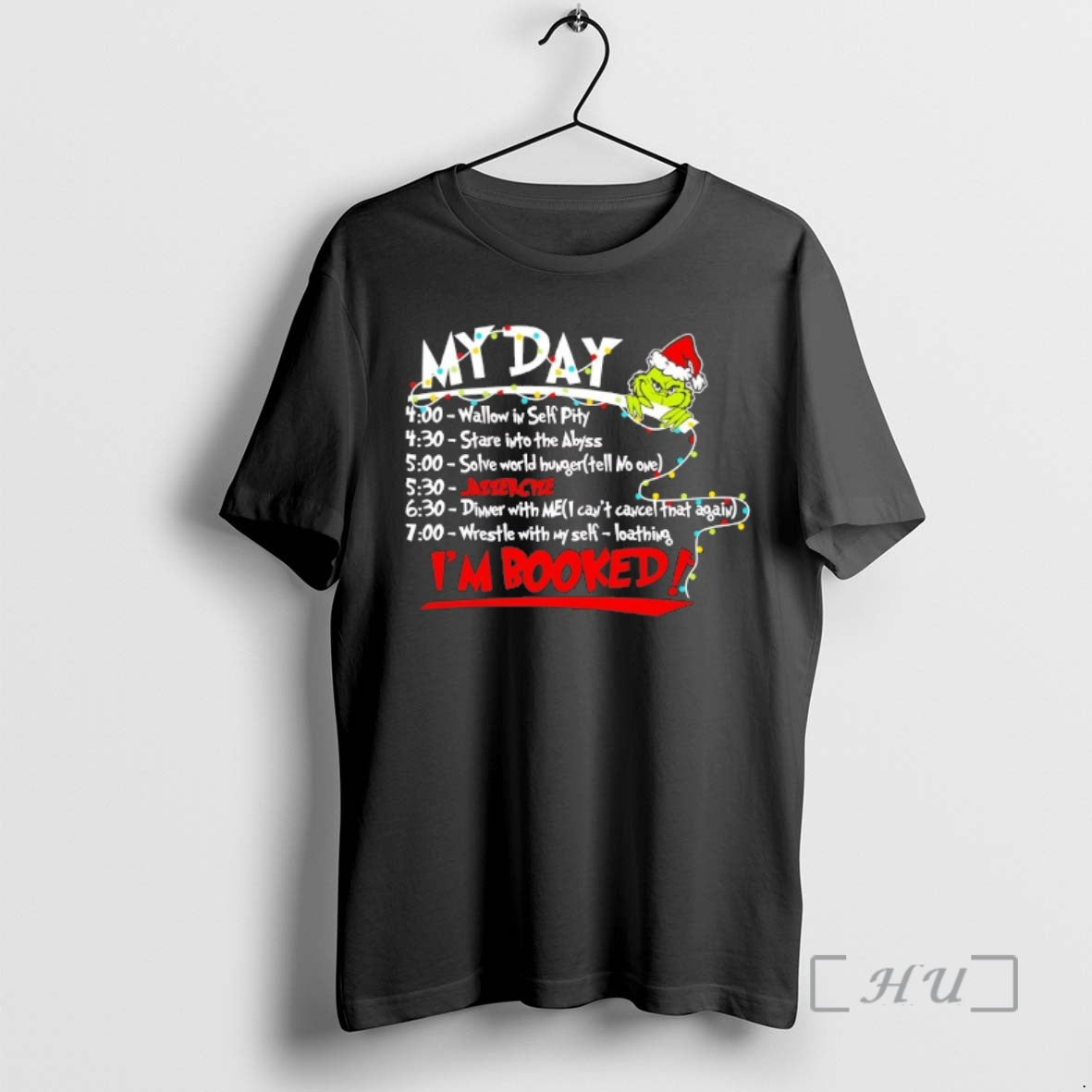 Officials Grinch My Day Im Booked Christmas 2025 T-Shirts, Hoodie, Sweatshirt | InkThreadWorks.com