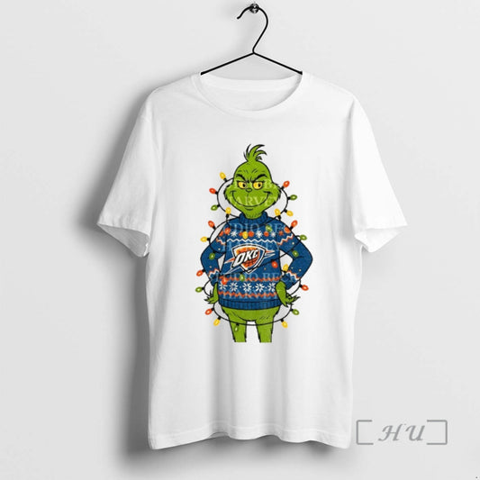 Officials Grinch Oklahoma City Thunder Nba Basketball Christmas In Oklahoma T-Shirts, Hoodie, Sweatshirt | InkThreadWorks.com
