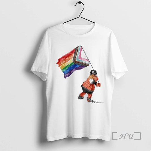 Officials Gritty Mascot Pride Flag T-Shirts, Hoodie, Sweatshirt | InkThreadWorks.com