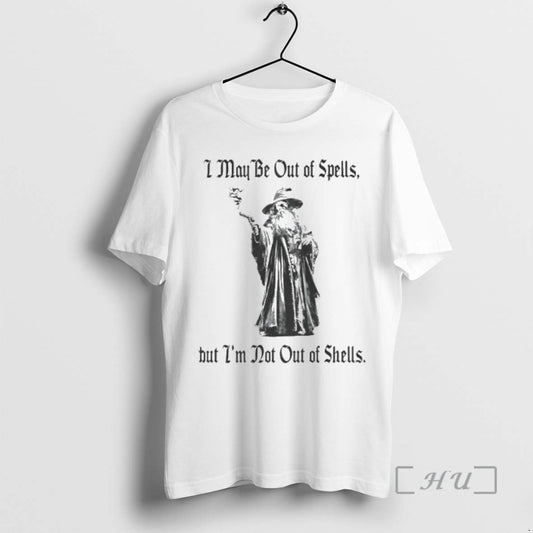 Officials Gun Wizard I May Be Out Of Spells But Im Not Out Of Shells T-Shirts, Hoodie, Sweatshirt | InkThreadWorks.com