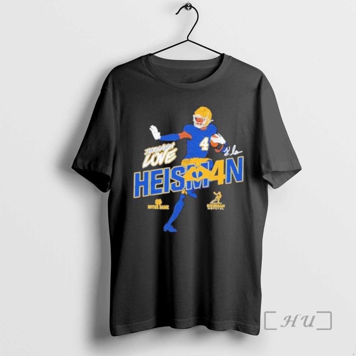 Officials Heisman Stance Jeremiyah Love Notre Dame Fighting Irish T-Shirts, Hoodie, Sweatshirt | InkThreadWorks.com