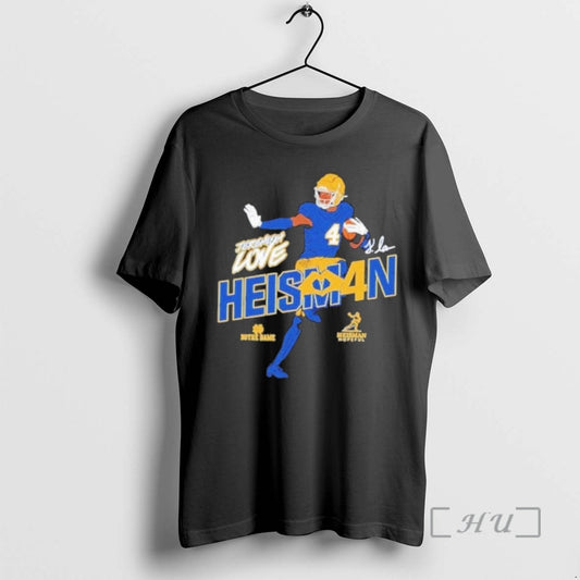 Officials Heisman Stance Jeremiyah Love Notre Dame Fighting Irish T-Shirts, Hoodie, Sweatshirt | InkThreadWorks.com
