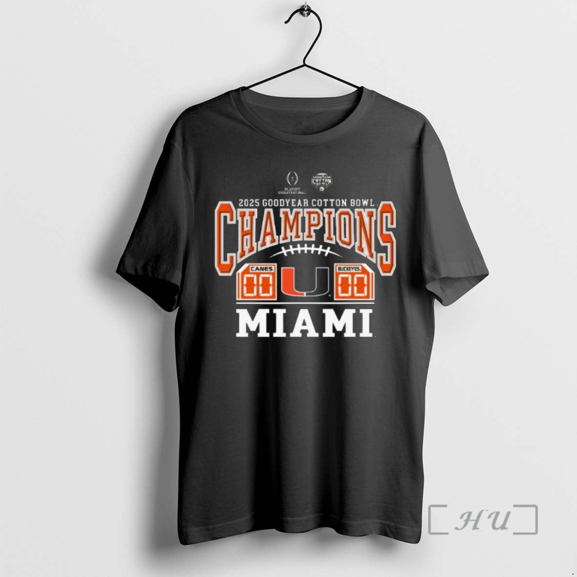 Officials Hurricanes 2025 Goodyear Cotton Bowl Champions Score T-Shirts, Hoodie, Sweatshirt | InkThreadWorks.com