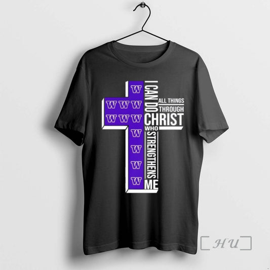 Officials I Can Do All Things Through Christ Who Strengthens Me Washington Huskies Basketball Cross T-Shirts, Hoodie,...