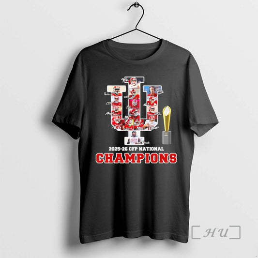 Officials Indiana Football Players Signatures 2025 26 Cfp National Champions T-Shirts, Hoodie, Sweatshirt