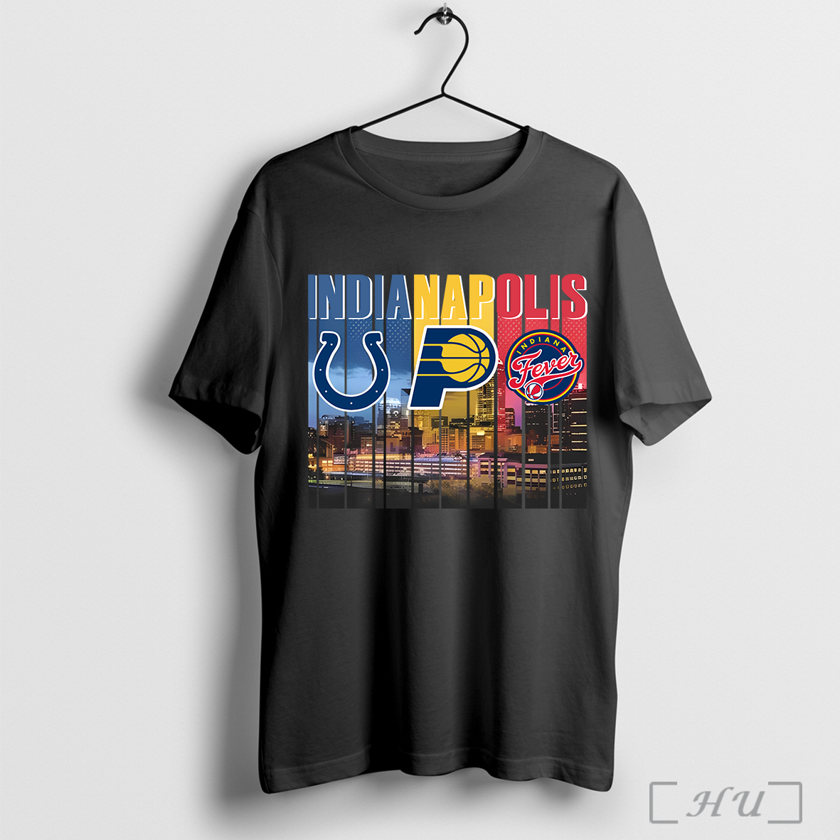 Officials Indianapolis Sports Team Skyline Colts Pacers And Fever 2025 T Shirt