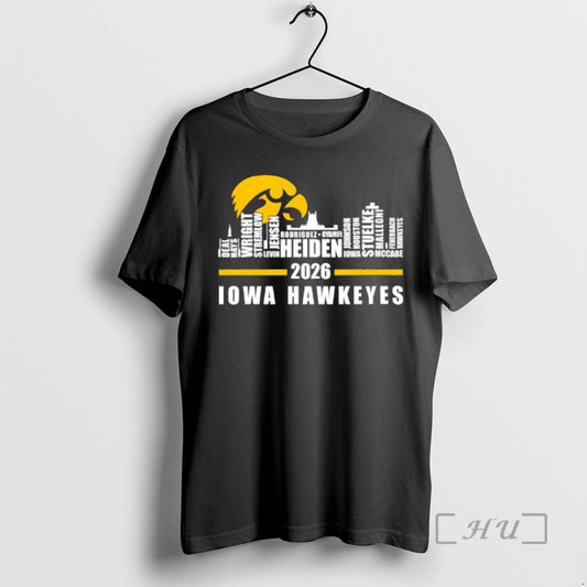 Officials Iowa Hawkeyes 2026 Names Of Several Players T-Shirts, Hoodie, Sweatshirt | InkThreadWorks.com