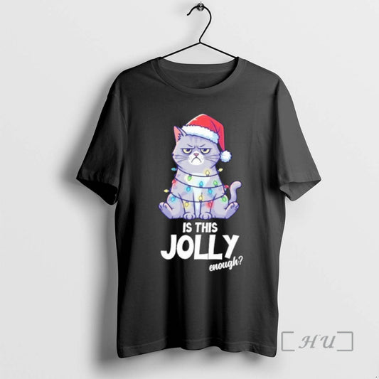 Officials Is This Jolly Enough Christmas Cat Xmas T-Shirts, Hoodie, Sweatshirt | InkThreadWorks.com