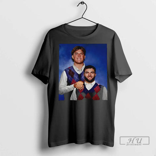 Officials Jaxson Dart And Cam Skattebo New York Giants Step Brothers Vintage T Shirts