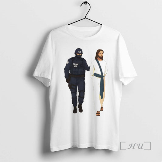 Officials Jesus Arrest Parody Abolish Ice Progressive Political Protest T-Shirts, Hoodie, Sweatshirt | InkThreadWorks.com