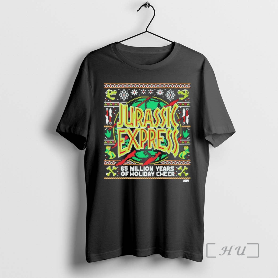 Officials Jurassic Express 65 Million Years Of Holiday Cheer Christmas T-Shirts, Hoodie, Sweatshirt | InkThreadWorks.com