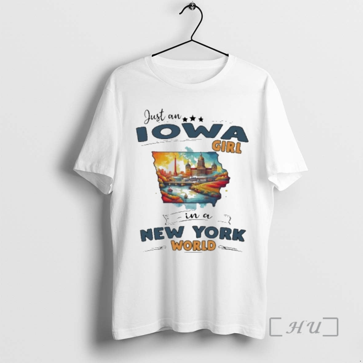 Officials Just An Iowa Girl In A New York World Retro Premium T Shirts Sweater