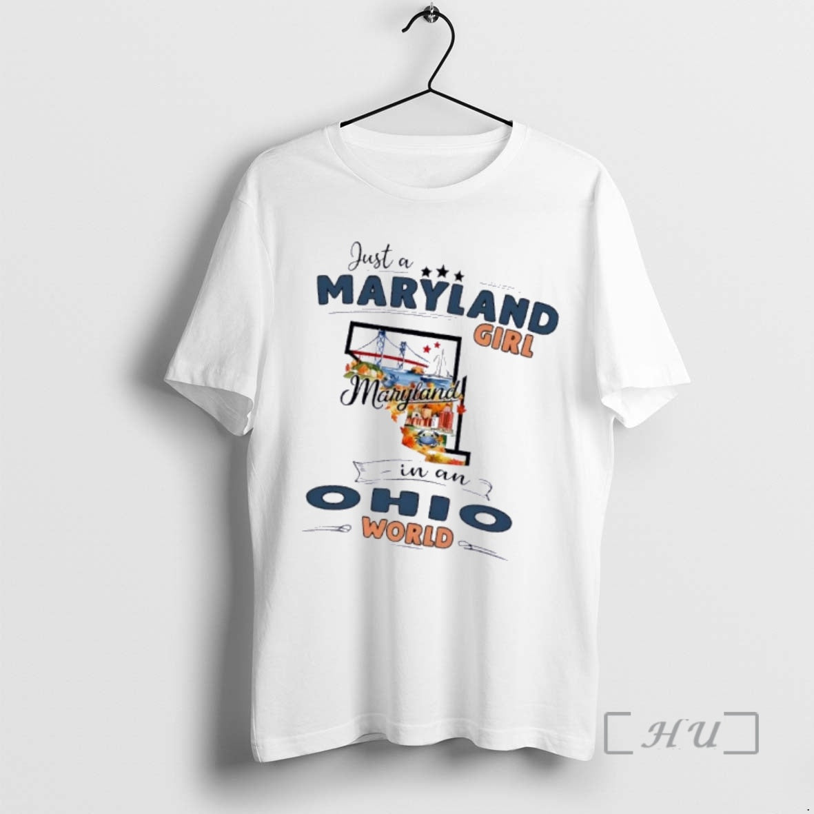 Officials Just A Maryland Girl Girl In A Ohio World Map Premium T Shirts Sweater