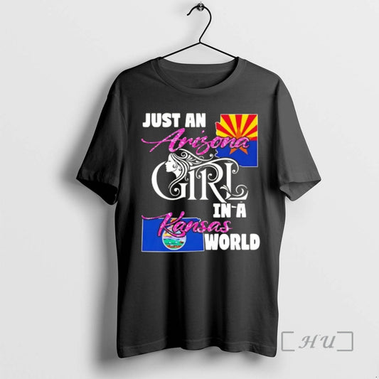 Officials Just An Arizona Girl In A Kansas World T-Shirts, Hoodie, Sweatshirt | InkThreadWorks.com