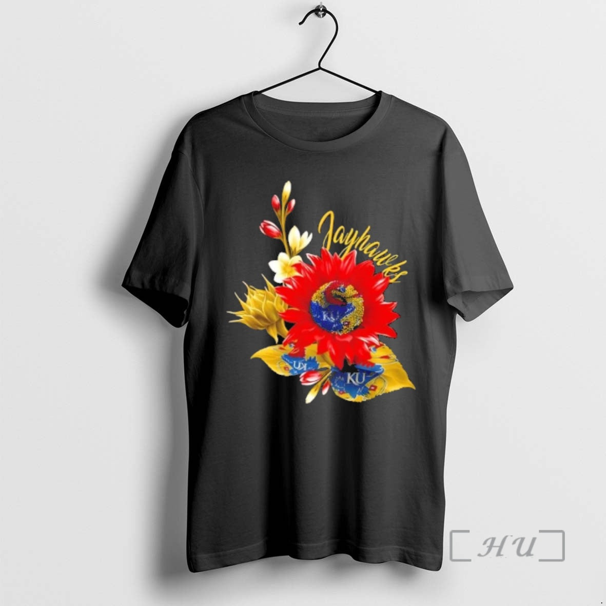 Officials Kansas Jayhawks Football X Sunflower Floral T-Shirts, Hoodie, Sweatshirt | InkThreadWorks.com