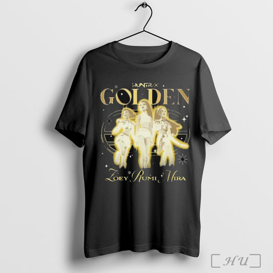 Officials Kpop Demon Hunters Huntrix Golden Love Rumi Mira Trio T Shirt
