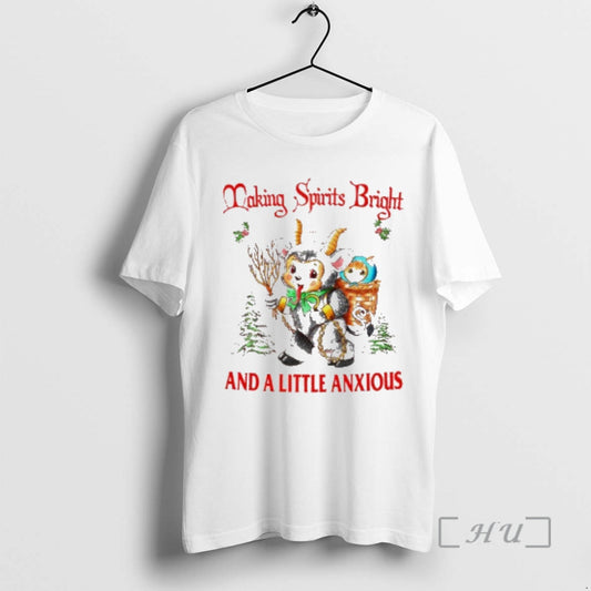 Officials Krampus Making Spirits Bright And A Little Anxious T-Shirts, Hoodie, Sweatshirt | InkThreadWorks.com