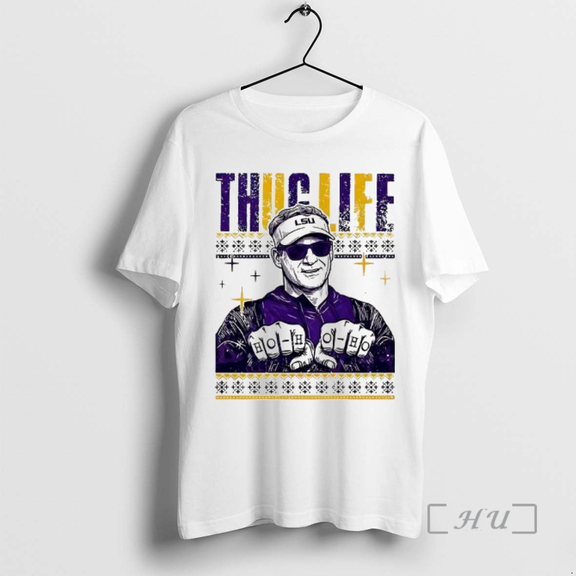 Officials Lane Kiffin Thug Life Ho Ho Ho Christmas T-Shirts, Hoodie, Sweatshirt | InkThreadWorks.com