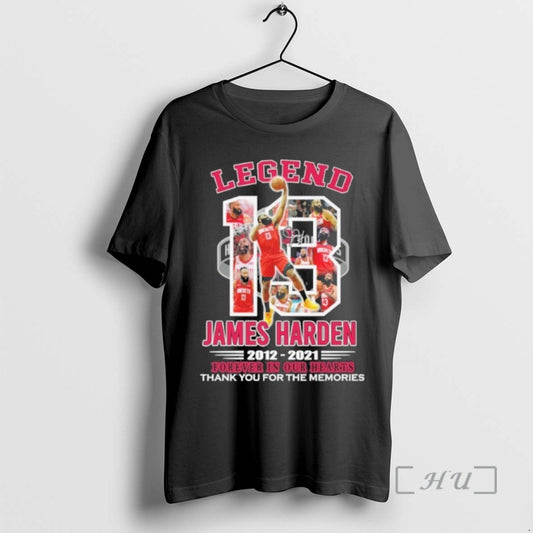 Officials Legend 13 Player Signature James Harden 2012 2021 Forever In Our Hearts Thank You T-Shirts, Hoodie, Sweatshirt
