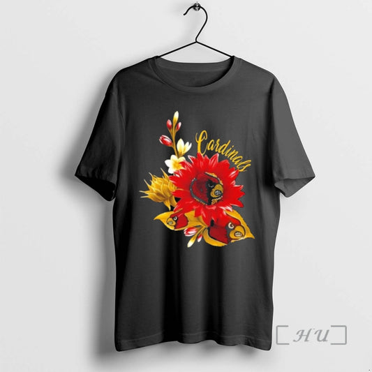 Officials Louisville Cardinals Football X Sunflower Floral T-Shirts, Hoodie, Sweatshirt | InkThreadWorks.com