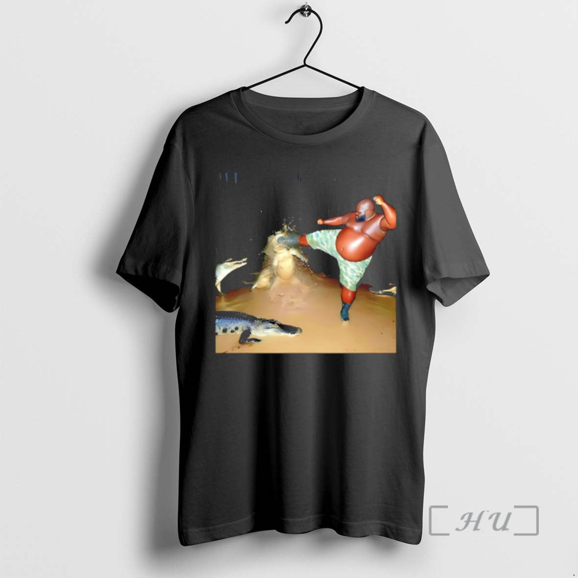 Officials Man Kick Alligator In Swamp Crocodile T-Shirts, Hoodie, Sweatshirt | InkThreadWorks.com