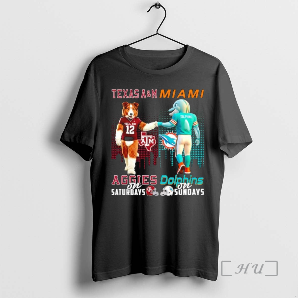 Officials Mascot Of Texas Am Aggies On Saturdays And Miami Dolphins On Sundays Premium T-Shirts, Hoodie, Sweatshirt