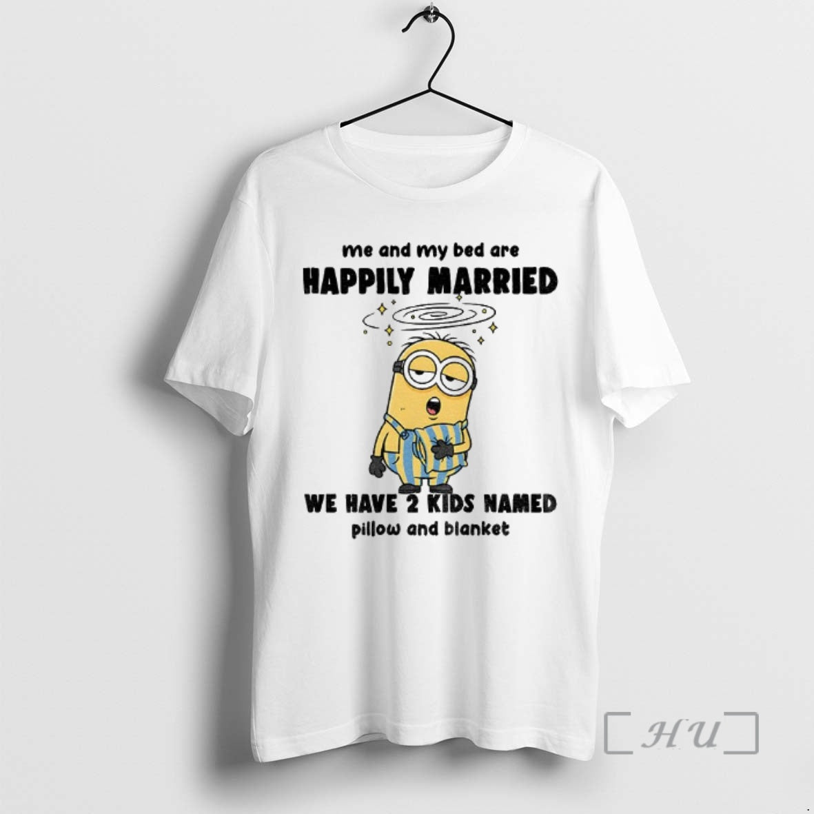 Officials Minion Sleep Me And My Bed Are Happily Married We Have 2 Kids Named T-Shirts, Hoodie, Sweatshirt