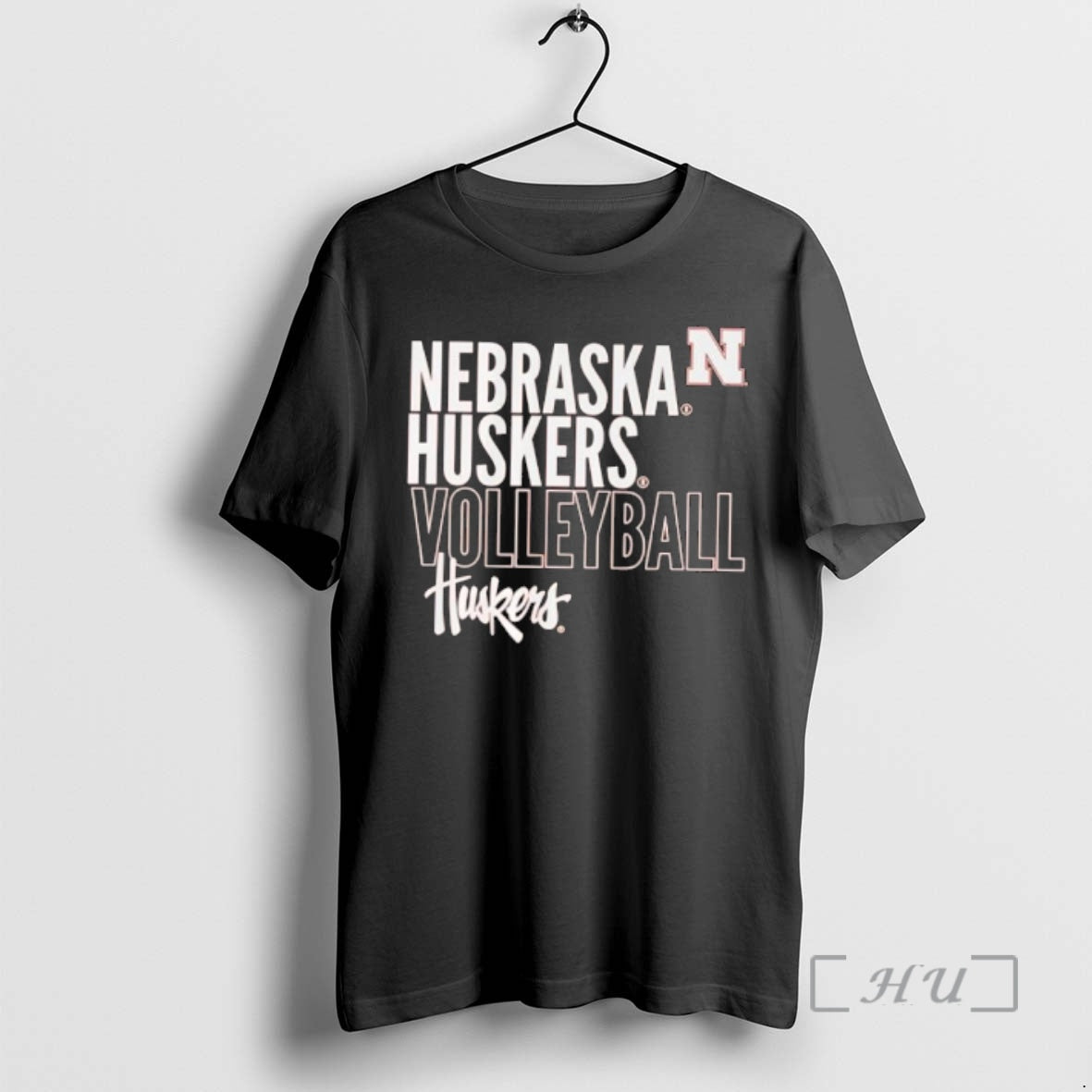 Officials Nebraska Cornhuskers Womens Volleyball Text Logo Overlay T-Shirts, Hoodie, Sweatshirt | InkThreadWorks.com