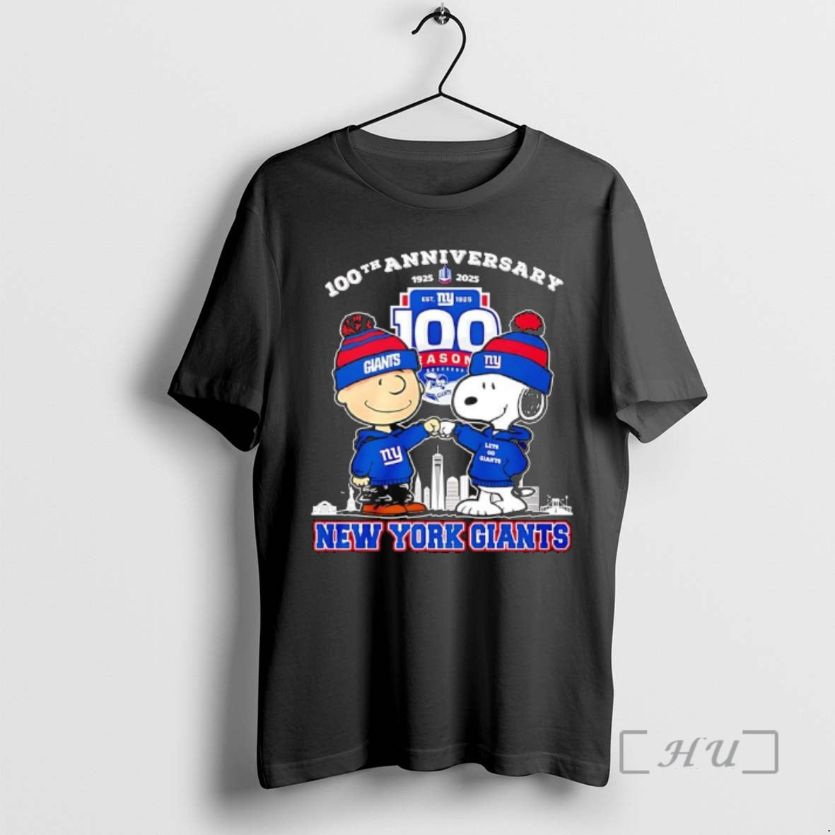 Officials New York Giants 100th Anniversary 1925 2025 Peanuts Characters T-Shirts, Hoodie, Sweatshirt | InkThreadWorks.com