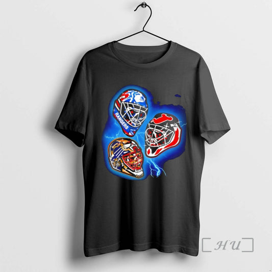 Officials New York Rangers New Jersey Devils And Boston Bruins Nhl 94 Goalie Mask Art T-Shirts, Hoodie, Sweatshirt