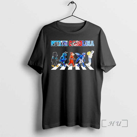 Officials North Carolina Sports Team Carolina Panthers Hornets Hurricanes Duke Blue Heels Mascots Walking Across...
