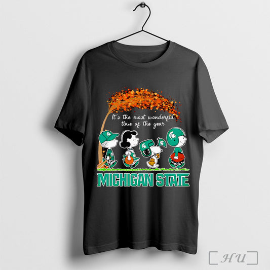 Officials Peanuts Its The Most Wonderful Time Of The Year Michigan State Shirt Hoodie Sweater