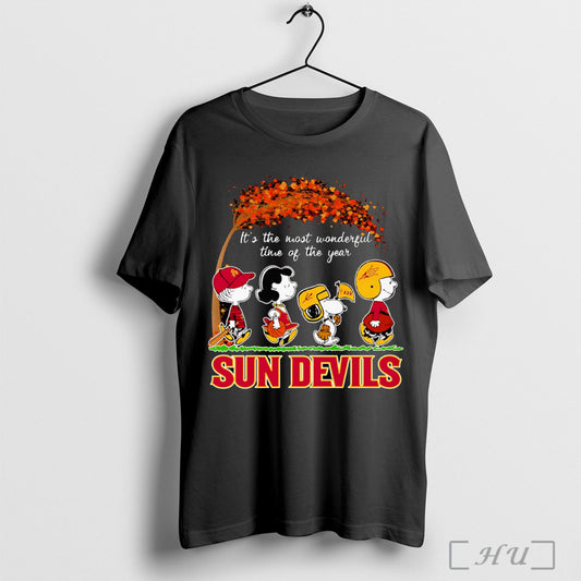 Officials Peanuts Its The Most Wonderful Time Of The Year Sun Devils Shirt Hoodie Sweater