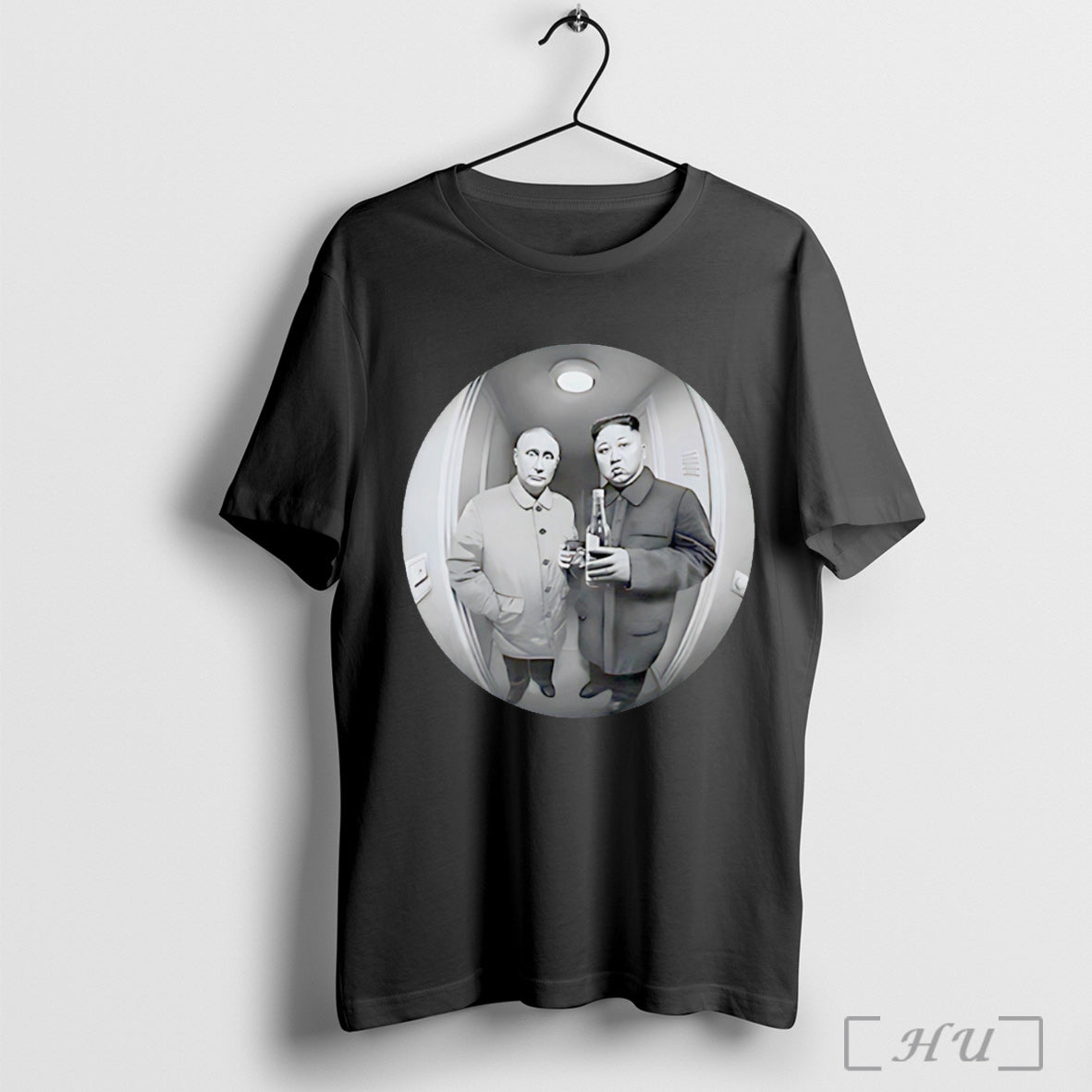 Officials Putin Kim Jong Un Knock At The Door Spy Hole Picture Shirt Hoodie Sweater