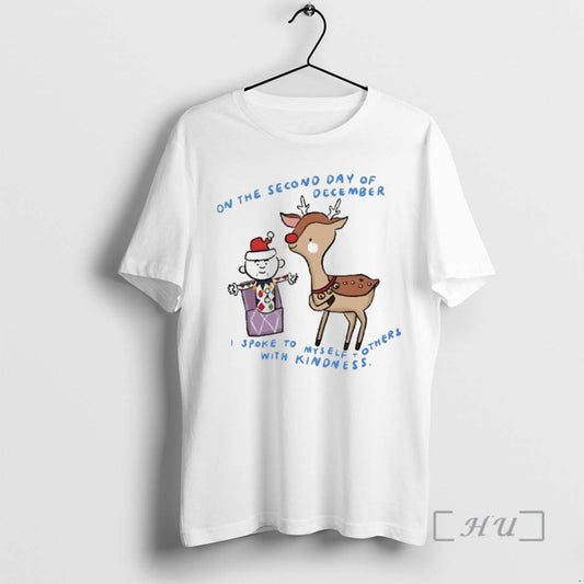 Officials Reindeer And Elf Christmas On The Second Day Of December I Spoke To Myself T-Shirts, Hoodie, Sweatshirt