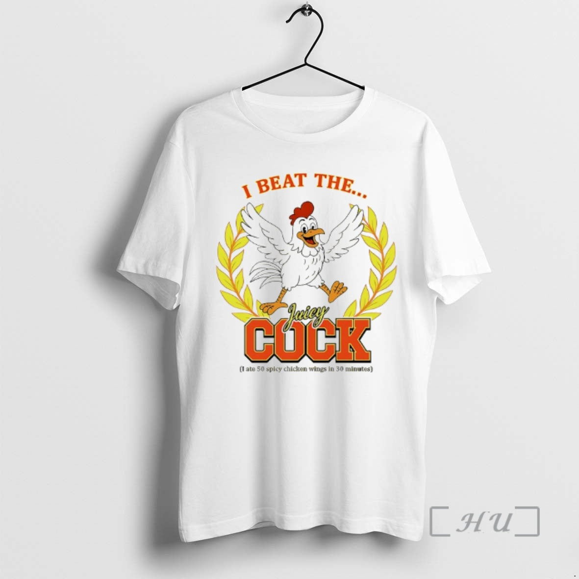 Officials Rooster I Beat The Juicy Cock I Ate 50 Spicy Chicken Wings In 30 T-Shirts, Hoodie, Sweatshirt | InkThreadWorks.com