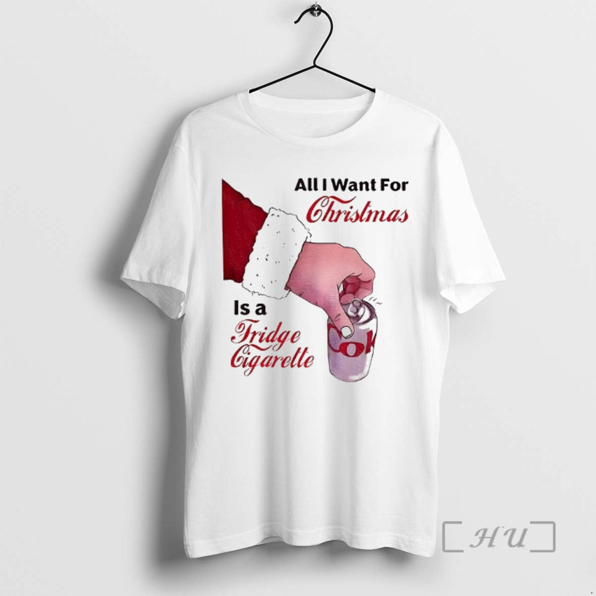 Officials Santa Claus All I Want For Christmas Is A Fridge Cigarette Premium T Shirts Hoodie, Sweatshirt | InkThreadWorks.com