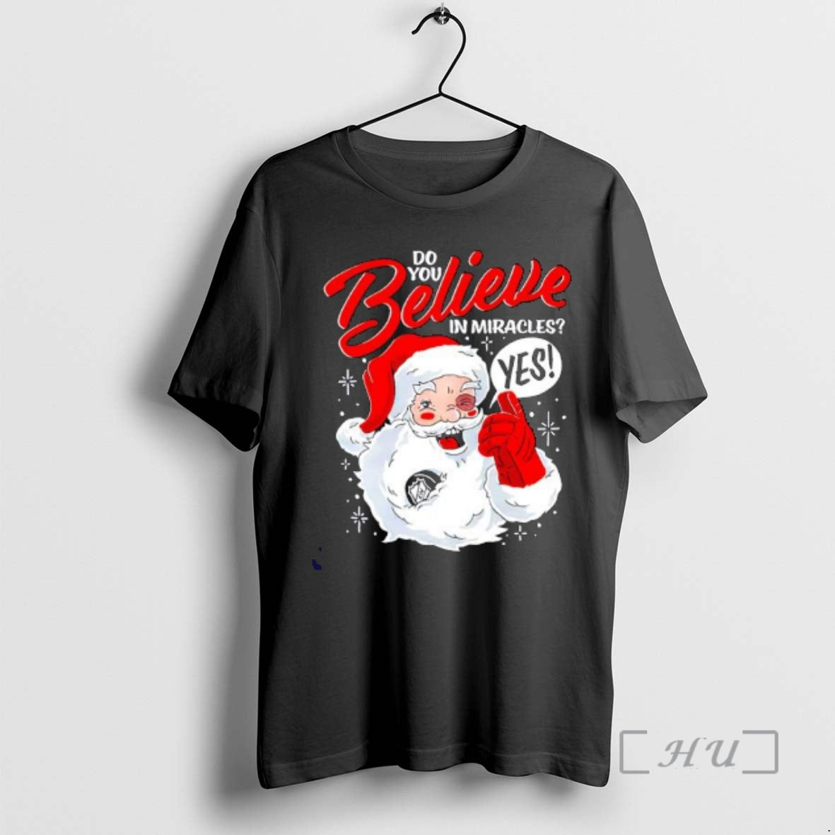 Officials Santa Claus Do You Believe In Miracles Yes T-Shirts, Hoodie, Sweatshirt | InkThreadWorks.com