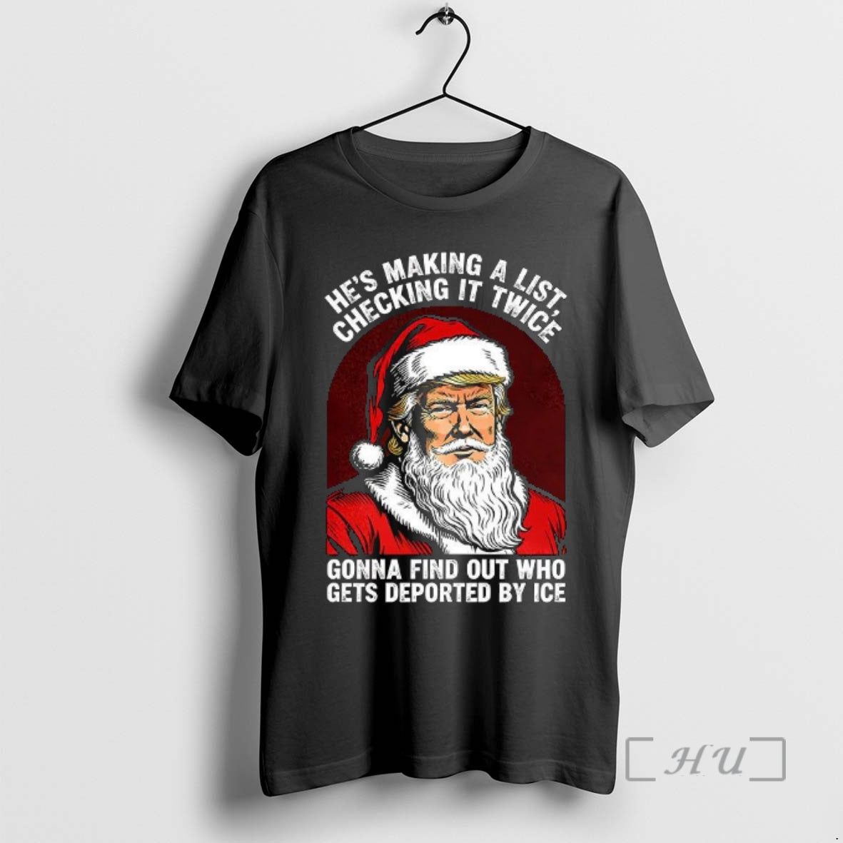 Officials Santa Trump Hes Making A List Checking It Twice T-Shirts, Hoodie, Sweatshirt | InkThreadWorks.com
