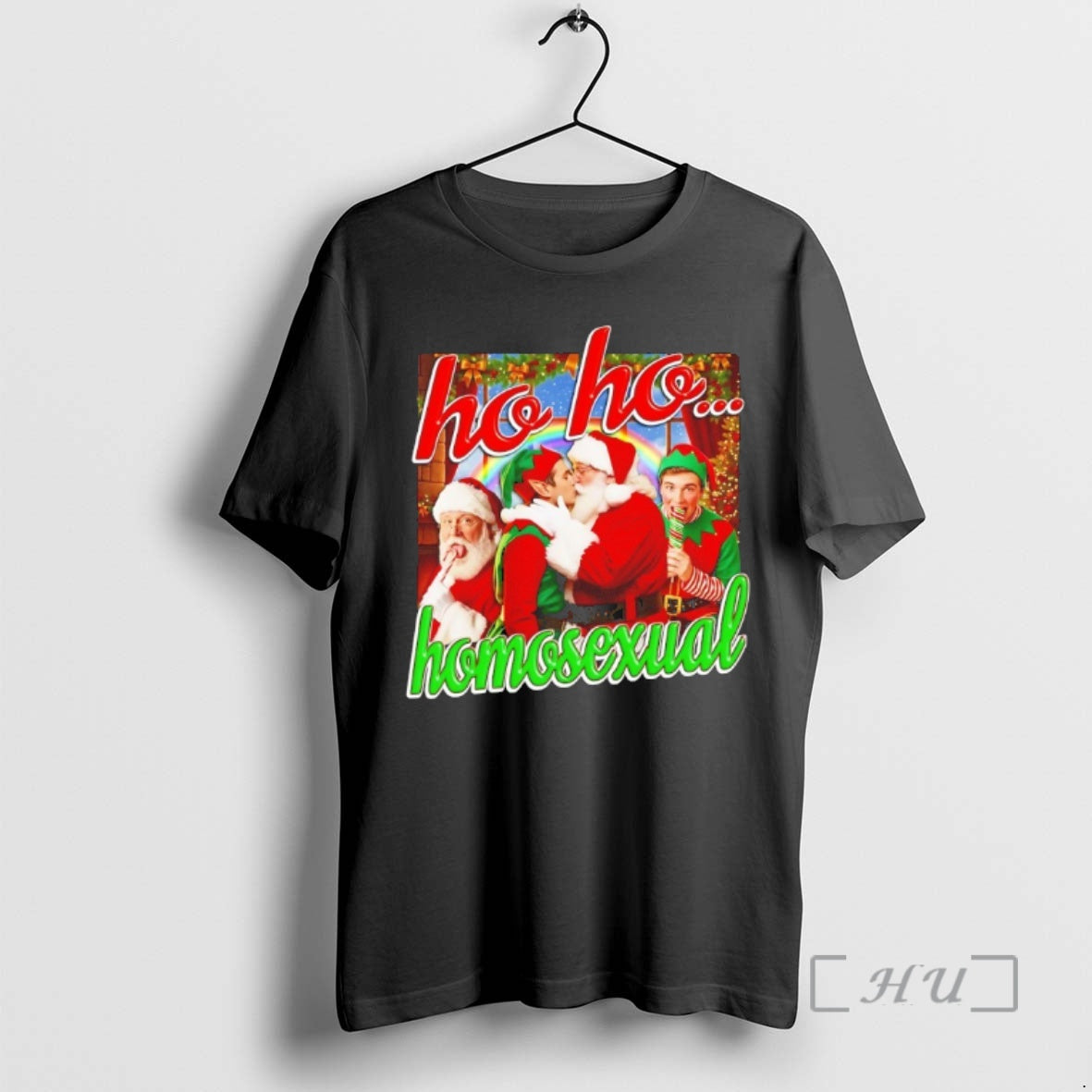 Officials Santa And Ho Ho Homosexual T-Shirts, Hoodie, Sweatshirt | InkThreadWorks.com