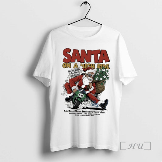 Officials Santa On A High Ride Santas Claus Delivery Service T-Shirts, Hoodie, Sweatshirt | InkThreadWorks.com