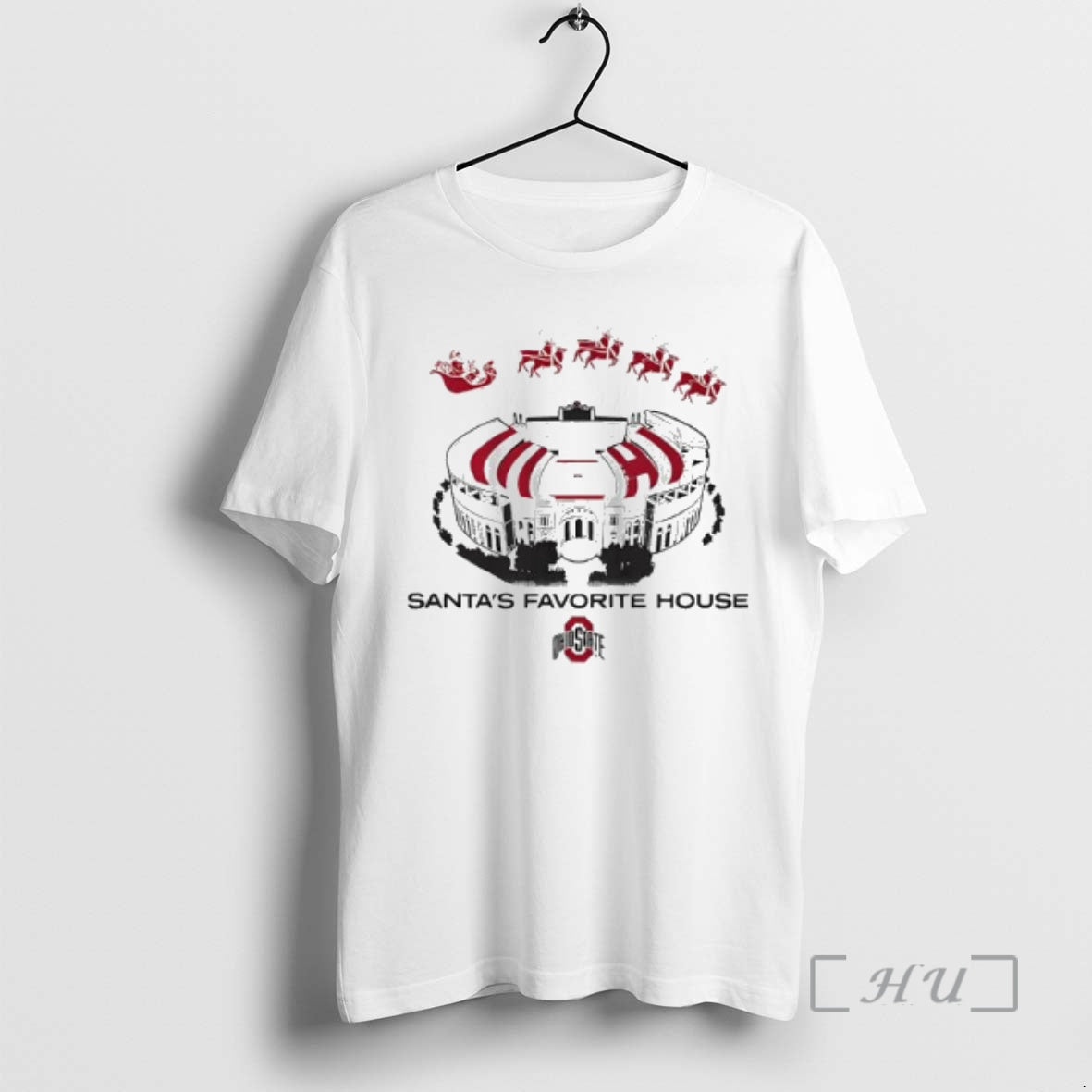 Officials Santas Favorite House Ohio State Football Ohio Stadium T-Shirts, Hoodie, Sweatshirt | InkThreadWorks.com