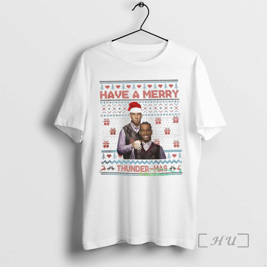 Officials Shaivonte Aician And Chet Holmgren Oklahoma City Thunder Stepbrothers Have A Merry Thunder Mas T-Shirts,...