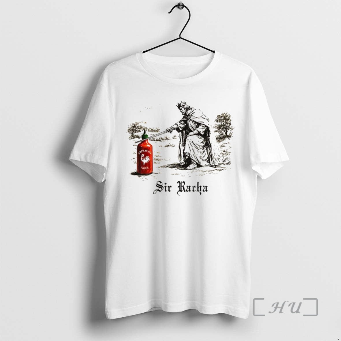 Officials Sir Racha Sriracha Knighthood Sketch Caricature T-Shirts, Hoodie, Sweatshirt | InkThreadWorks.com