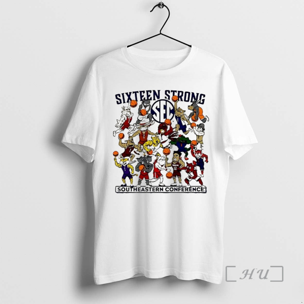 Officials Southeastern Conference Sixteen Strong Basketball Mascot T-Shirts, Hoodie, Sweatshirt | InkThreadWorks.com